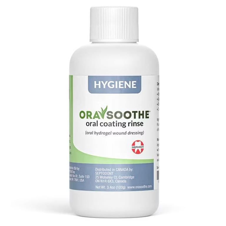 ORASOOTHE Oral Coating Rinse, Hygiene, 3.4 oz Bottle, 1/Pk. Perfect for managing pain and healing