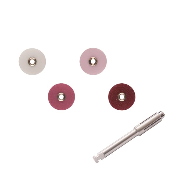 SeptoDiscs Kit Assorted Abrasive Discs 120 Assorted 1/2" and 1 Pop-On Mandrel. The flexible discs