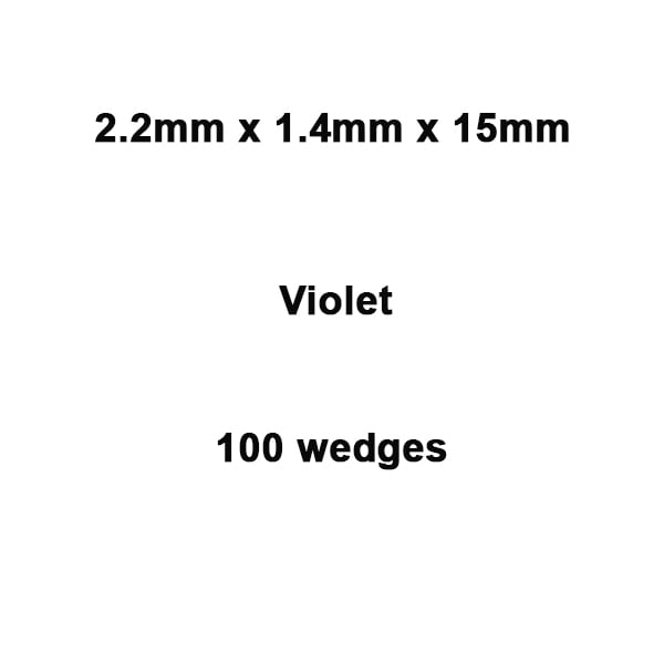 SeptoWedges Violet Refill, 100/Bx 2.2mm x 1.4mm x