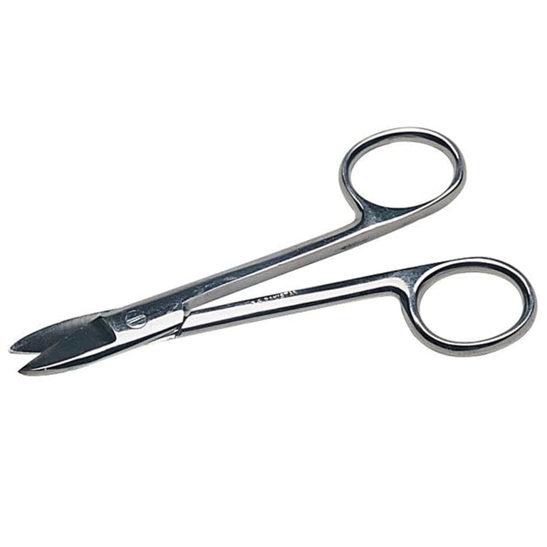 SHAFQAT 4.5" Curved Crown Scissors, Serrated
