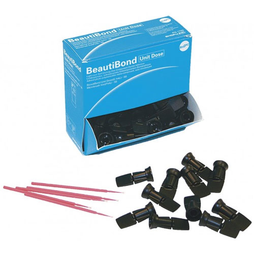 BeautiBond Light-Cured, Self-Etching, 50 - 0.1 mL Unit Dose Ampules & 50 Micro Brushes. One
