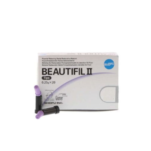 Beautifil II C2 Compules, 20 - 0.25 Gm. Compule Tips. Nano-Hybrid Composite with Fluoride Release
