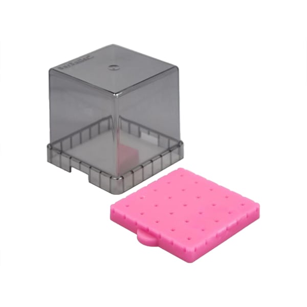 Pink Bur Blocks BurButler Ruby Pink, 25-Hole Bur Block & Tall Lid | Net32