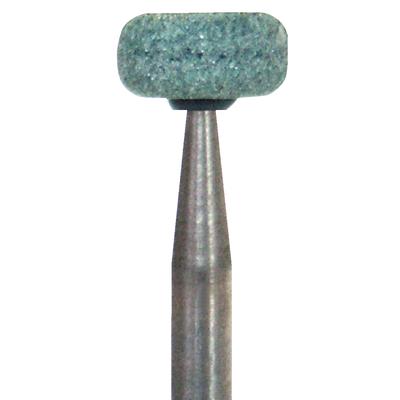Dura-Green RE2 round edge HP (handpiece), 12/pk, silicon carbide finishing stones