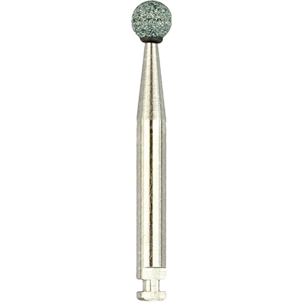 Dura-Green RD1 round CA (contra angle), 12/pk, silicon carbide finishing stones