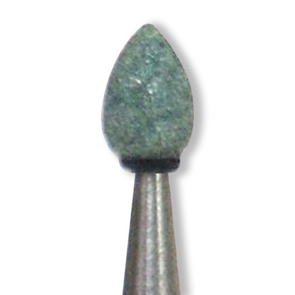 Dura-Green FL1 flame CA (contra angle), 12/pk, silicon carbide finishing stones