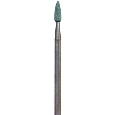 Dura-Green FL2 flame FG (friction grip), 12/pk, silicon carbide finishing stones