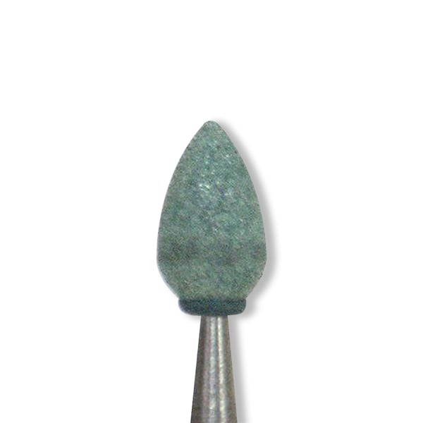 Dura-Green FL4 flame CA (contra angle), 12/pk, silicon carbide finishing stones