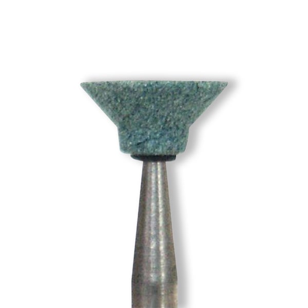 Dura-Green IC5 inverted cone CA (contra angle), 12/pk, silicon carbide finishing stones