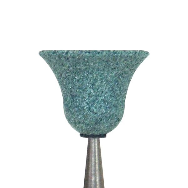 Dura-Green IC8 inverted cone/cup HP (handpiece), 12/pk, silicon carbide finishing stones