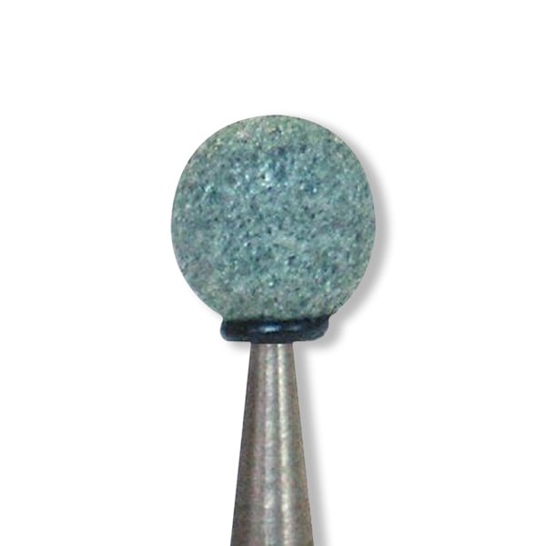 Dura-Green RD4 round CA (contra angle), 12/pk, silicon carbide finishing stones
