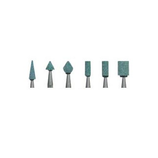 Dura-Green CY4 flat end cone HP (handpiece), 12/pk, silicon carbide finishing stones