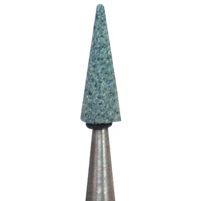 Dura-Green CN1 pointed cone HP (handpiece), 12/pk, silicon carbide finishing stones