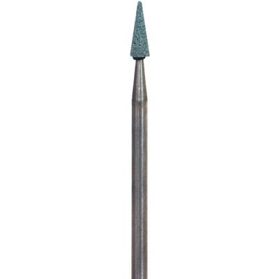Dura-Green CN1 pointed cone FG (friction grip), 12/pk, silicon carbide finishing stones