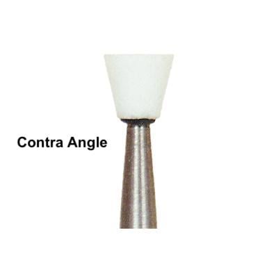 Dura-White IC4 inverted cone CA (contra angle), 12/pk, aluminum oxide finishing stones