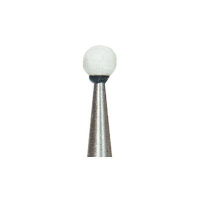 Dura-White RD1 round CA (contra angle), 12/pk, aluminum oxide finishing stones