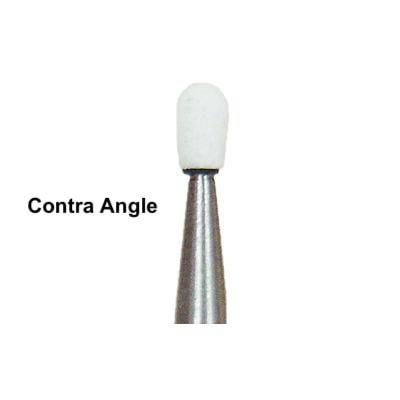 Dura-White RD2 round CA (contra angle), 12/pk, aluminum oxide finishing stones