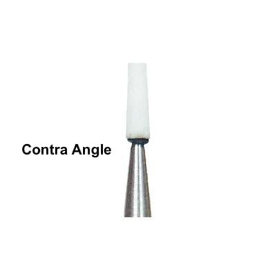 Dura-White TC1 tapered cone CA (contra angle), 12/pk, aluminum oxide finishing stones