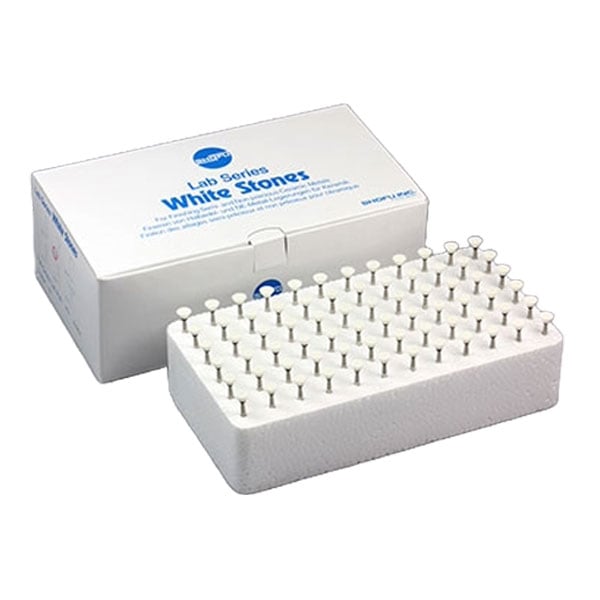 Lab Series #2 HP White Stones, 72/pk, Aluminium Oxide Grit, for Finishing Noble and Predominantly