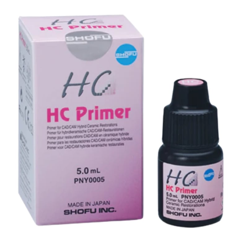 Shofu Dental HC Primer Bonding Agent, 5mL Bottle, 1/Pk. Pre-treats blocks and disks for reliable