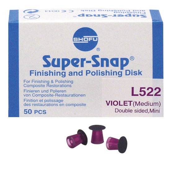 Super-Snap Finishing (Medium) Dark Violet disc, 50/pk. Double Sided Mini-Disc L522 for Composites