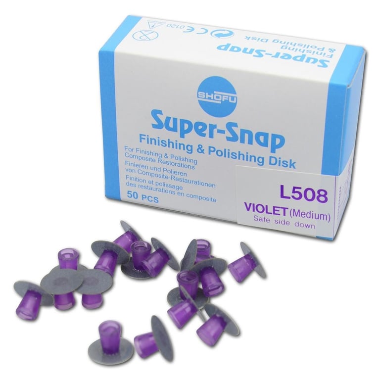 Super-Snap Finishing (Medium) Dark Violet regular disc, 50/pk. Safe Side Down L508 for Composites