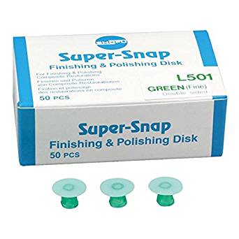 Super-Snap Polishing (Fine) Green regular disc, 50/pk. Double Sided L501 for Composites