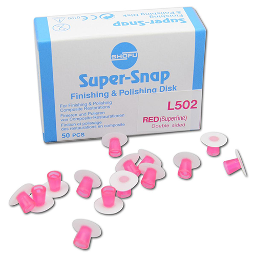 Super-Snap Superpolishing (Superfine) Red regular disc, 50/pk. Double Sided L502 for Composites