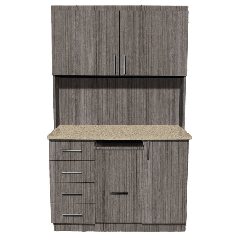 Signature Series Signature 12 O'Clock Rear Cabinet with Uppers and Shelf, 40" x 22" x 73", Portiko