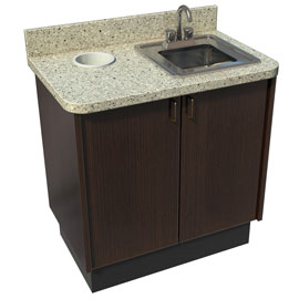 Signature Series Dental Sink Cabinet Module 31.25"W x 20"D x 37"H. Made withh 100% plywood. 5 year