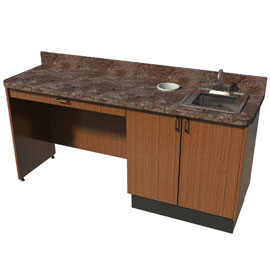 Signature Series Doctor's Cabinet 68"W x 20"D x 37"H. Custom made with 100% (6547-SigIcabunit)