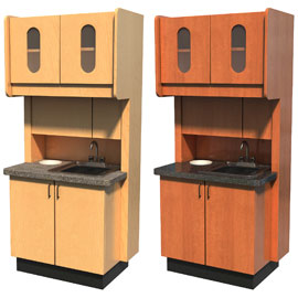 Signature Series Rear Support with Sink 32"W x 20"D x 73"H. Custom made with 100% plywood. 5 year