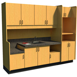 Signature Series Dental Sterilization Center 96"W x 27"D x 80"H. Custom made with 100 % plywood. 5