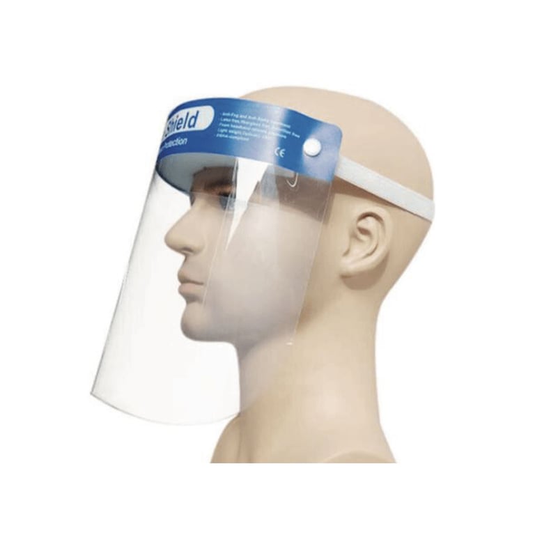Signature Full Face Shield, Clear Plastic with Head Band, 12/Box. Anti-fog, anti-static, optically