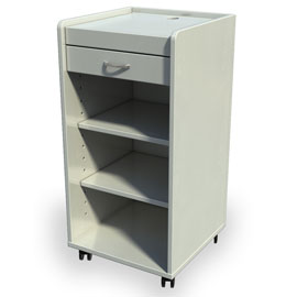 Signature Series Utility Mobile Dental Cart. Dimensions: 16"W x 17-1/2"D x 32"H, Designed for Use