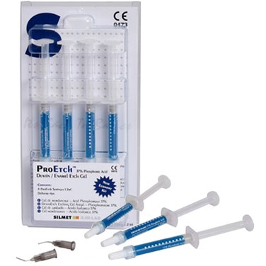 ProEtch 37% Phosphoric Acid Dentin and Enamel Etching Gel, Economy Kit: 4 - 1.2 mL Syringes