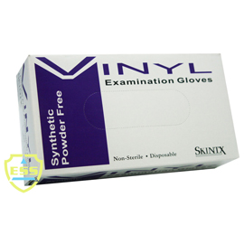 SkinTx Vinyl Exam Gloves: SMALL, non-sterile, pow