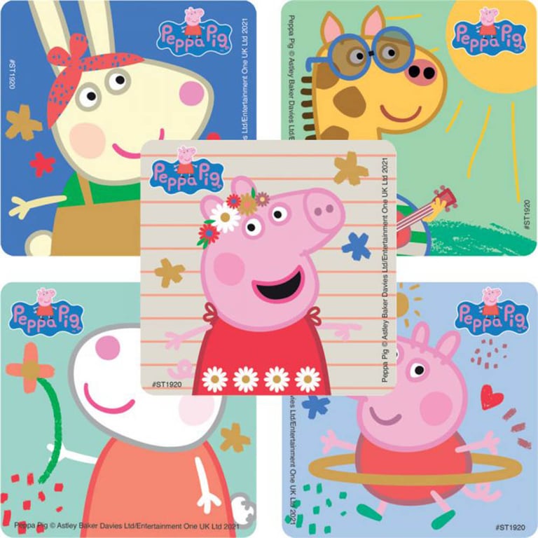 SmileMakers SmileMaker 2.5" Peppa Pig Stickers, Latex-Free, Assorted, 100/Pk. Features stickers