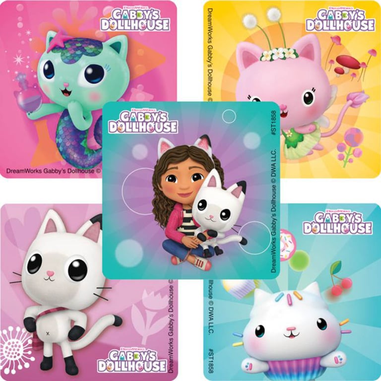 SmileMakers SmileMaker 2.5" Gabby's Dollhouse Stickers, Latex-Free, Assorted, 100/Pk. Cute