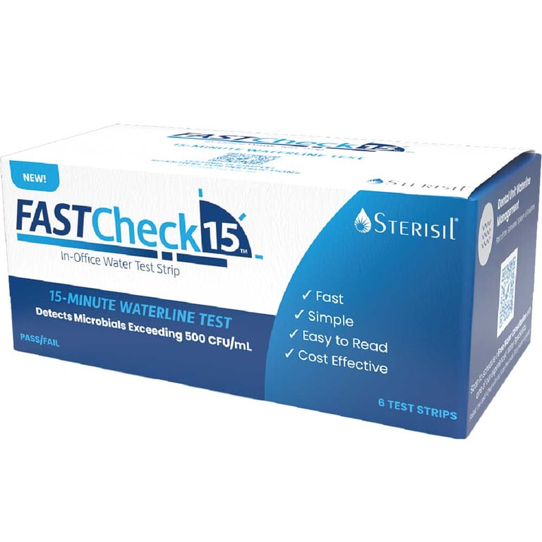 FASTCheck15 In-Office 15 Minute Waterline Test Strip, 1 Strip per pouch, 6 Pouches per box