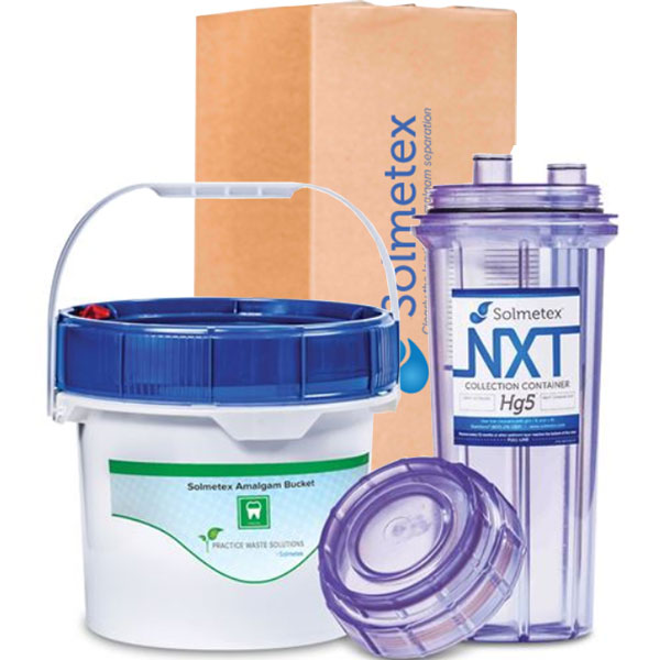 NXT Hg5 Compliance Kit. Contains Compliance Container, Practice Waste Solutions Amalgam Bucket