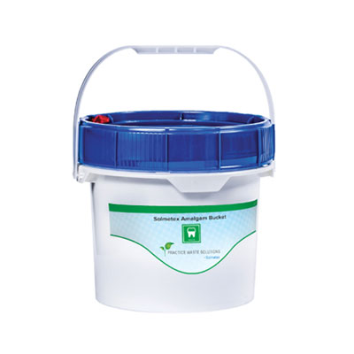 Solmetex Amalgam Bucket, 1.25 Gallon. Meets all requirements of BMP's and "EPA Dental Rule". Waste