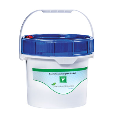Solmetex Amalgam Bucket, 2.5 Gallon. Meets all requirements of BMP's and "EPA Dental Rule". Waste