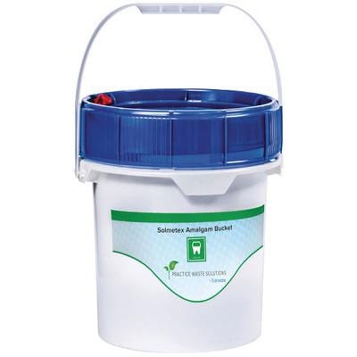 Solmetex Amalgam Bucket, 5 Gallon. Meets all requirements of BMP's and "EPA Dental Rule". Waste