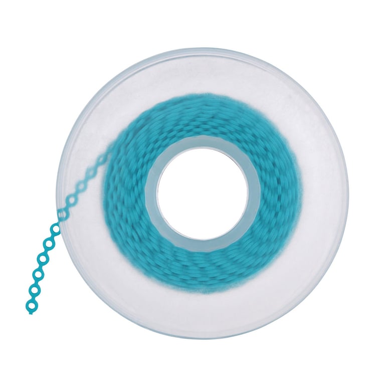 Alastik Continuous Chains Bobbin, C-1, Teal, 1/Pk. This continuous chain bobbin features 15ft