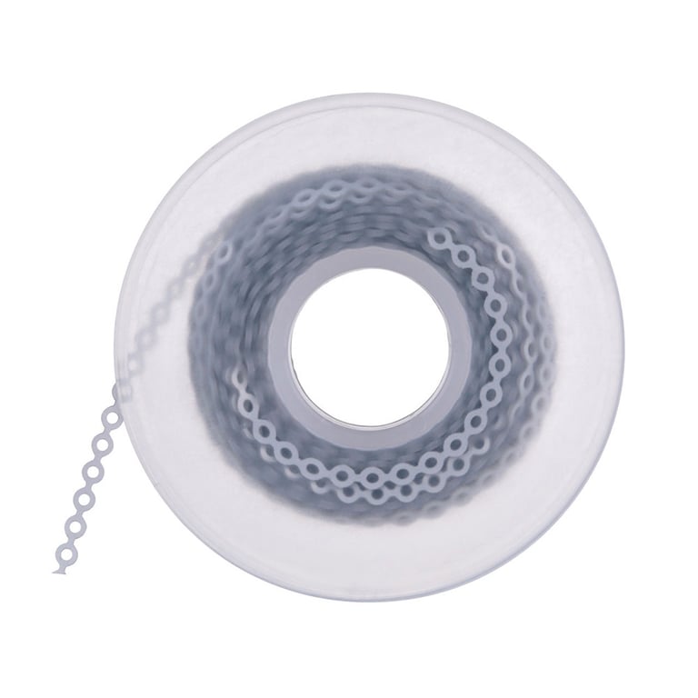 Alastik Continuous Chains Bobbin, C-1, Silver, 1/Pk. This continuous chain bobbin features 15ft