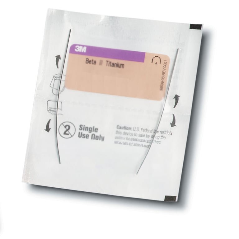 Unitek Beta III Titanium Archwire, .017 x .025, OrthoForm II Square, Lower, 10/Pk. Beta III