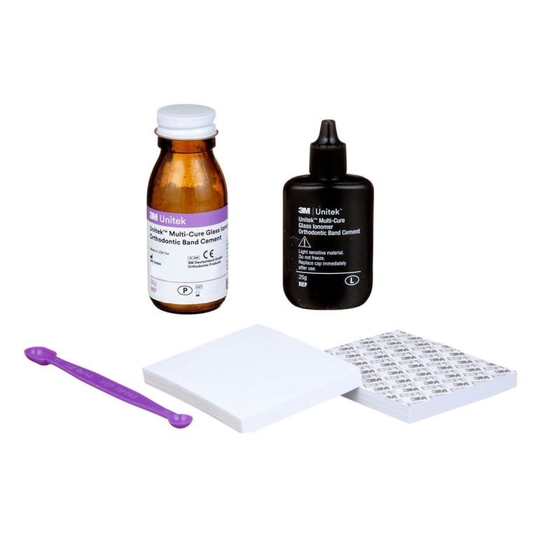 Unitek Multi-Cure Glass Ionomer Band Cement, 1/Kit. Multi-Cure Glass Ionomer Band Cement adheres