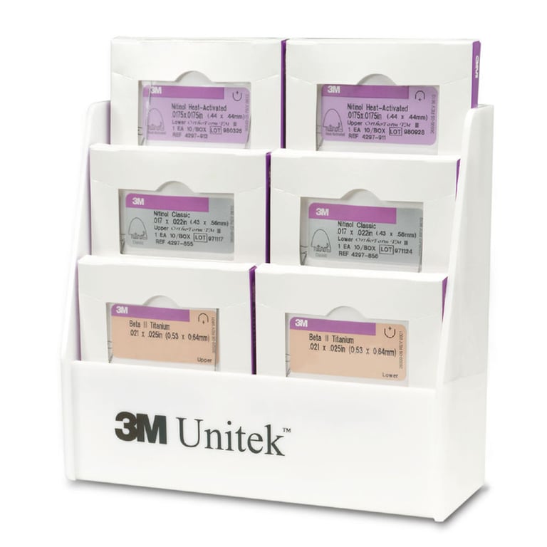 Unitek Wire Dispenser, 1/Pk. Holds up to six boxes of archwires (archwires not included). White