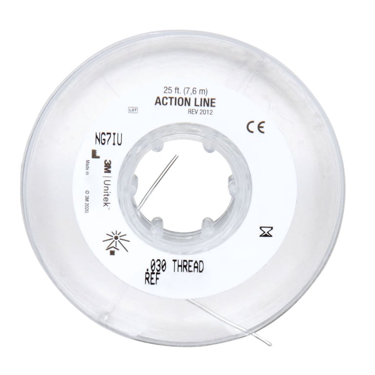 Unitek Action Line Thread, .030in, 25ft, 1/Pk. For rotating and extruding teeth, closing minor